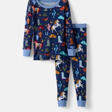 A pair of pajamas prepared for bedtime