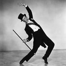 Fred Astaire dancing in tap shoes.