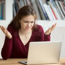 A frustrated person confronting a problem again