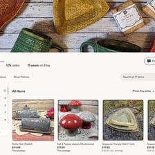An online Etsy shop displaying handmade products.