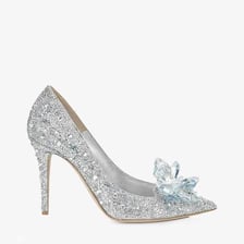 A pair of luxury shoes by Jimmy Choo.