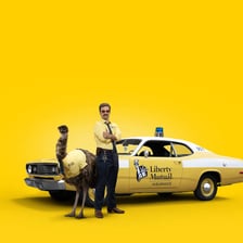 LiMu Emu, the emu mascot featured in Liberty Mutual advertisements.