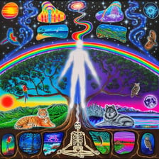 A symbolic spiritual image representing souls