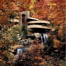 Fallingwater, the house designed by Frank Lloyd Wright.