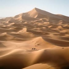 Sand dunes in the Sahara Desert of North Africa.