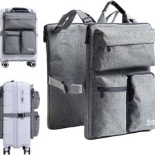 Luggage placed securely inside a storage compartment