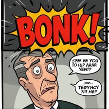 A confused person looking at seemingly nonsensical writing