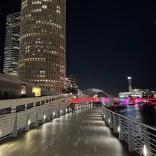 Downtown Tampa’s skyline beside the water.