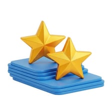 An object positioned on top of a stack.