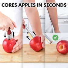 A kitchen tool designed to remove an apple’s core.