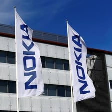The Nokia logo at a Finnish company location.