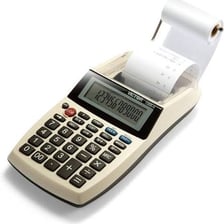 A receipt and calculator representing an out-of-pocket expense.