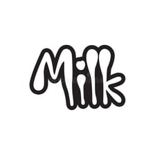 The letters M, I, L, and K arranged to spell MILK.