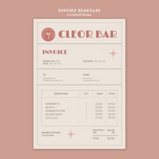 A bar receipt showing a bill for drinks