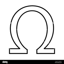 The Greek letter omega shown alongside the ohm symbol for electrical resistance