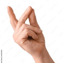 A person making a finger snap
