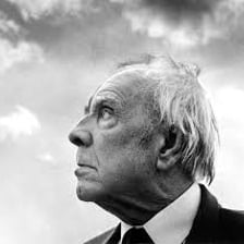 A portrait of Argentine author Jorge Luis Borges.