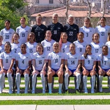 Women athletes representing the United States