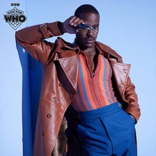 Ncuti Gatwa portraying the Fifteenth Doctor in Doctor Who.