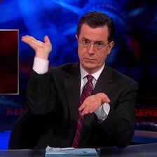 A person giving deliberately slow, sarcastic applause.