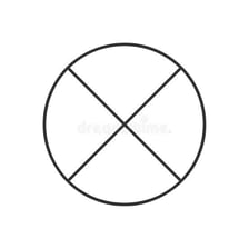 A diagram divided into four equal quarters