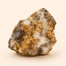 Pieces of raw mineral ore rock