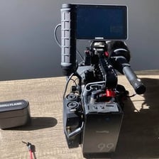A compact video camera used for filmmaking