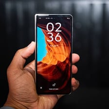 A Motorola Razr folding mobile phone.