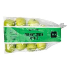 A green Granny Smith apple.