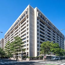 Exterior of an International Monetary Fund building