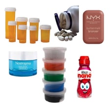 An empty container showing that its contents have been completely used.