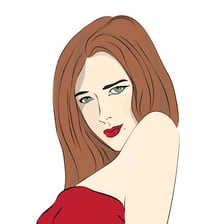 A person giving an exaggerated, admiring sideways glance.
