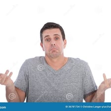 A person making a dismissive gesture.