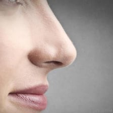 A side view of a human nose