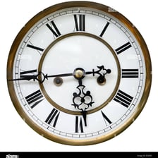 A clock and calendar representing time in the past
