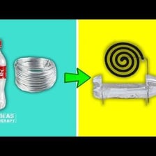 A mosquito coil, a drinking straw, and a bottle of holy water shown together.