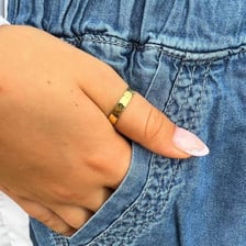 A ring worn on a person’s thumb.