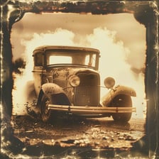 An old-fashioned photograph rendered in a warm sepia tone.