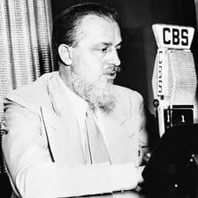 A portrait of mystery novelist Rex Stout