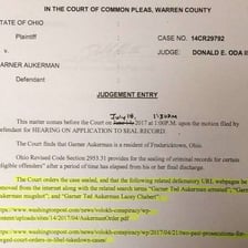An official court document bearing a judge’s signature.