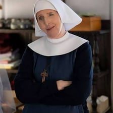 Nuns and midwives in a scene resembling Call the Midwife