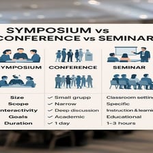 Researchers speaking on a panel at an academic conference