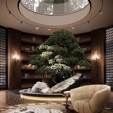 An elegantly furnished upscale interior
