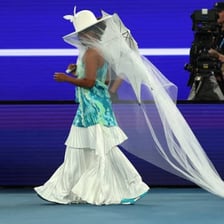 Naomi Osaka playing tennis at the Australian Open