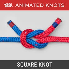 Several ropes secured with different knots