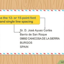 A Spanish-language envelope using the honorific “Sra.”