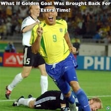 Soccer players celebrating a match-winning goal