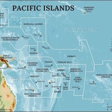 Map of Oceania showing Australia, New Zealand, and Pacific island groups.