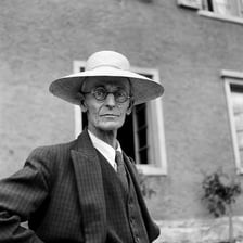 Portrait of novelist Hermann Hesse.