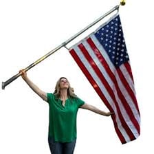 A pole holding a flag.